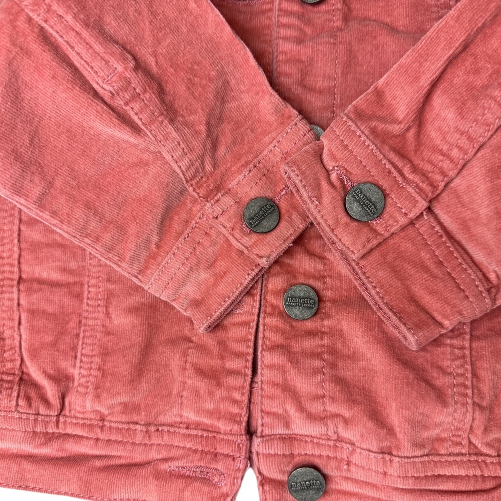 Nanette Lepore Pink and Cream Sherpa Light Corduroy Jacket size M - Picture 5 of 8